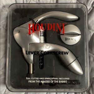 Houdini Lever Corkscrew, Silver